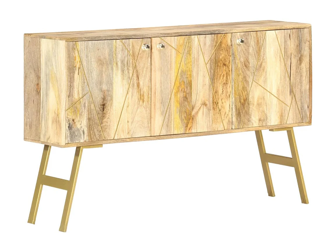 Aparador 118x30x75 cm madeira de mangueira maciça