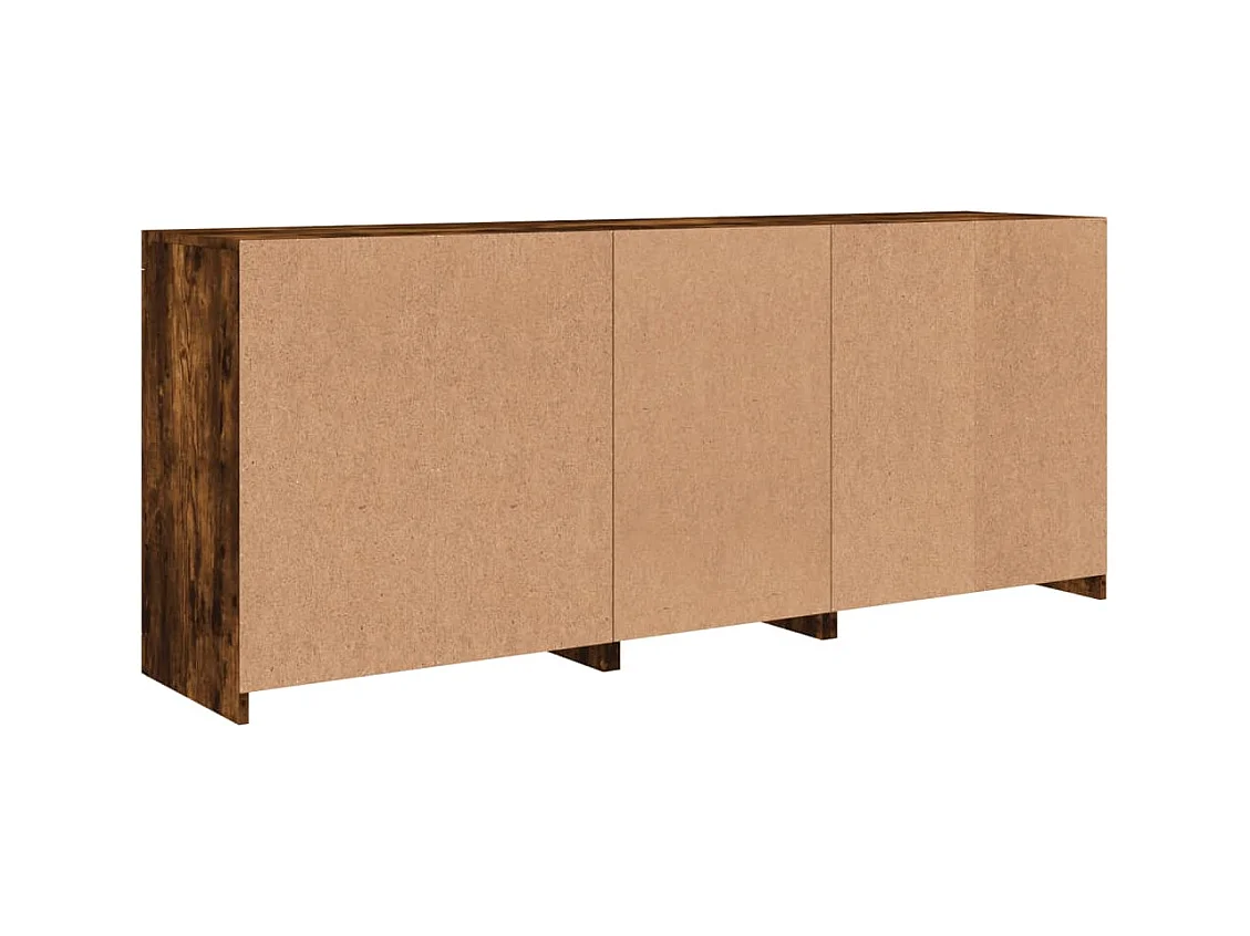 Sideboard mit LED-Leuchten Räuchereiche 162x37x67 cm