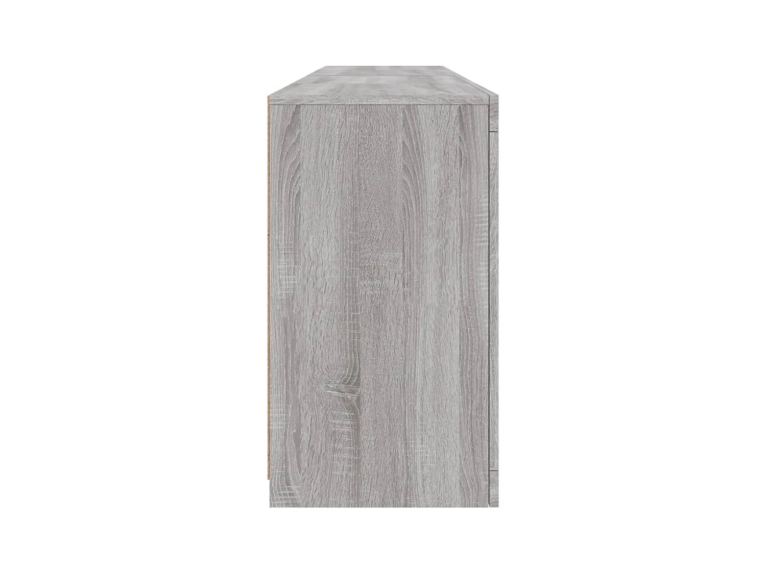 Buffet avec lumières LED sonoma gris 164x37x67 cm