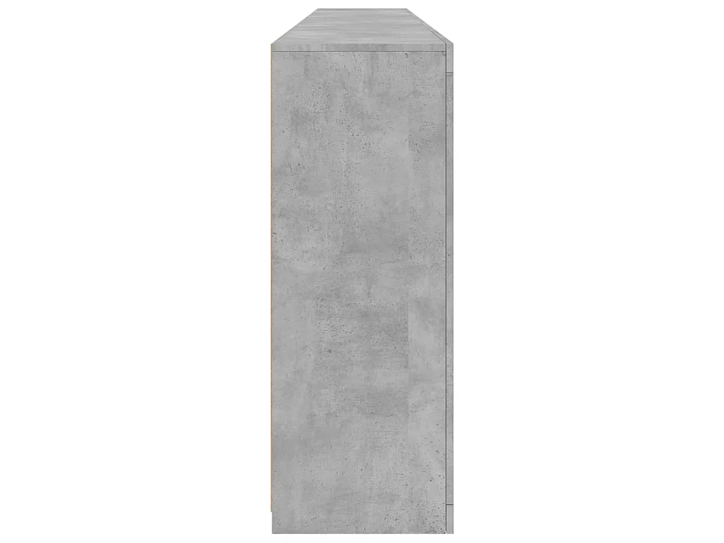 Buffet avec lumières LED gris béton 162x37x100 cm