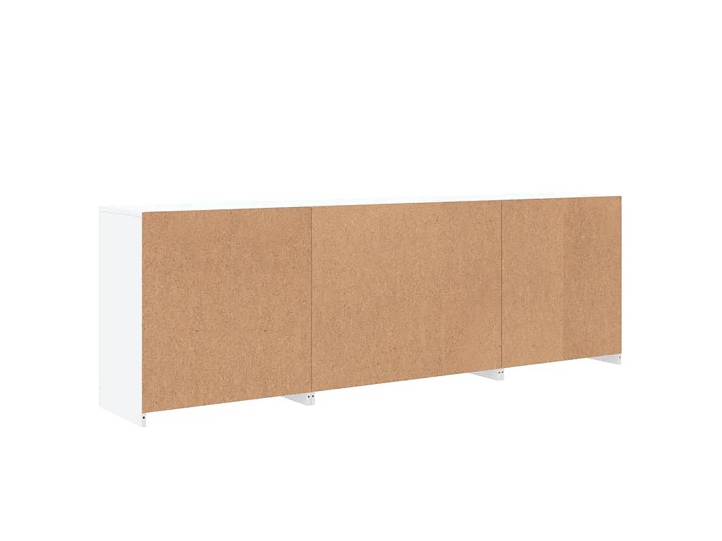 Buffet avec lumières LED blanc 202x37x67 cm