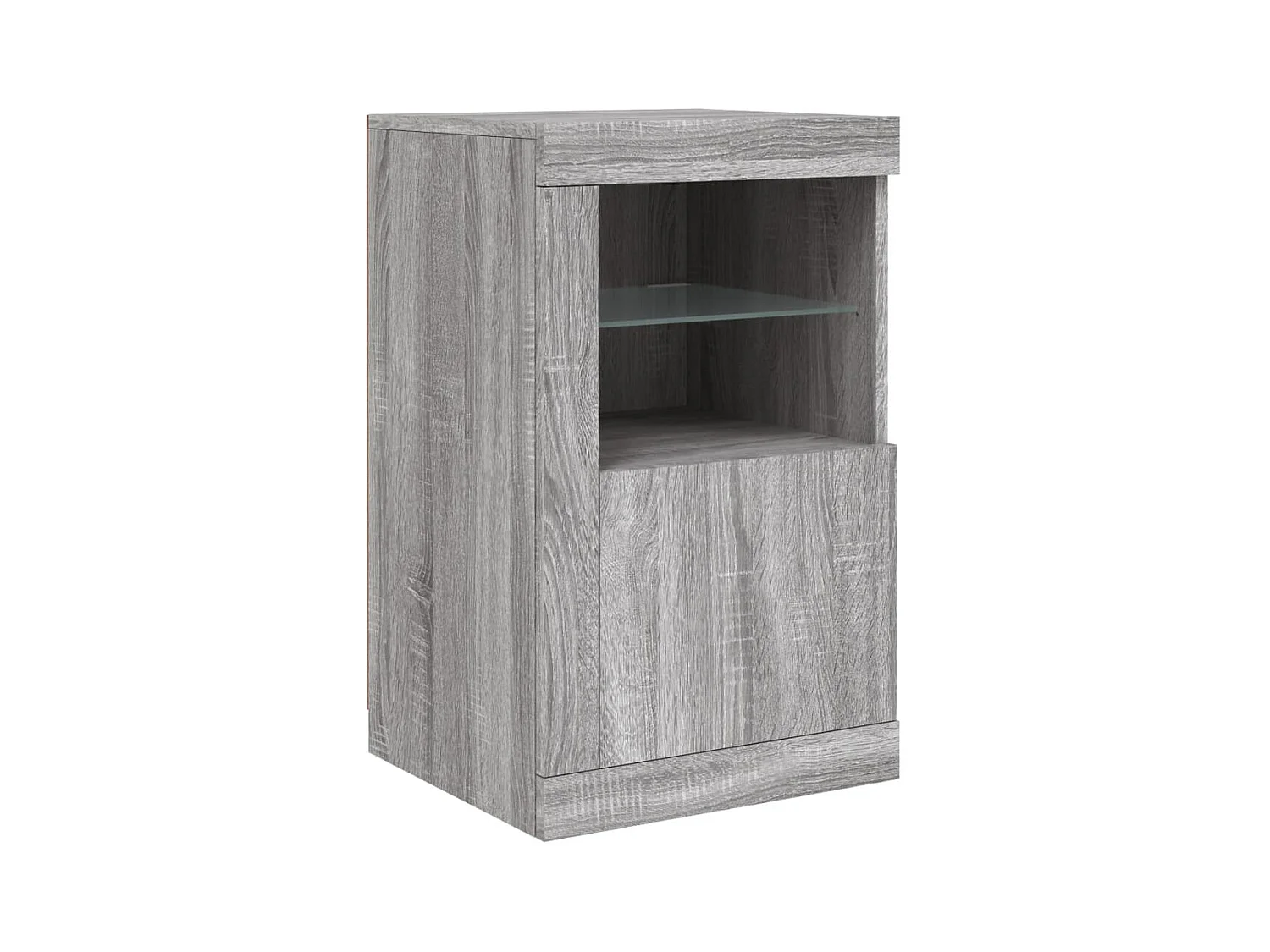 Sideboard mit LED-Leuchten Grau Sonoma 142,5x37x67 cm
