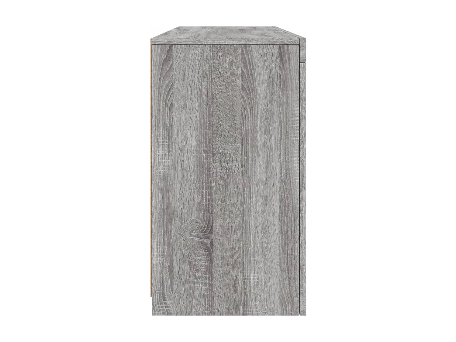 Sideboard mit LED-Leuchten Grau Sonoma 142,5x37x67 cm