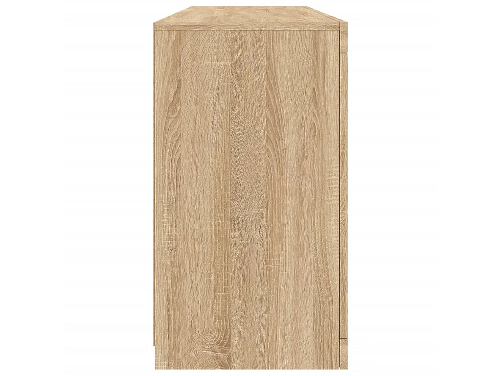 Buffet avec lumières LED chêne sonoma 163x37x67 cm