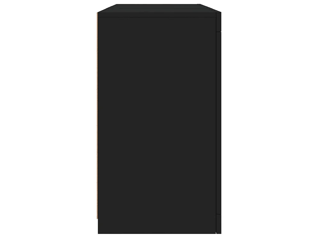 Sideboard mit LED-Leuchten Schwarz 123x37x67 cm