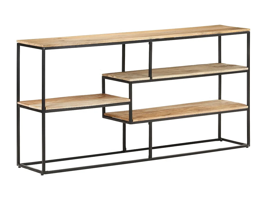 Sideboard 150x30x75 cm Raues Mangoholz