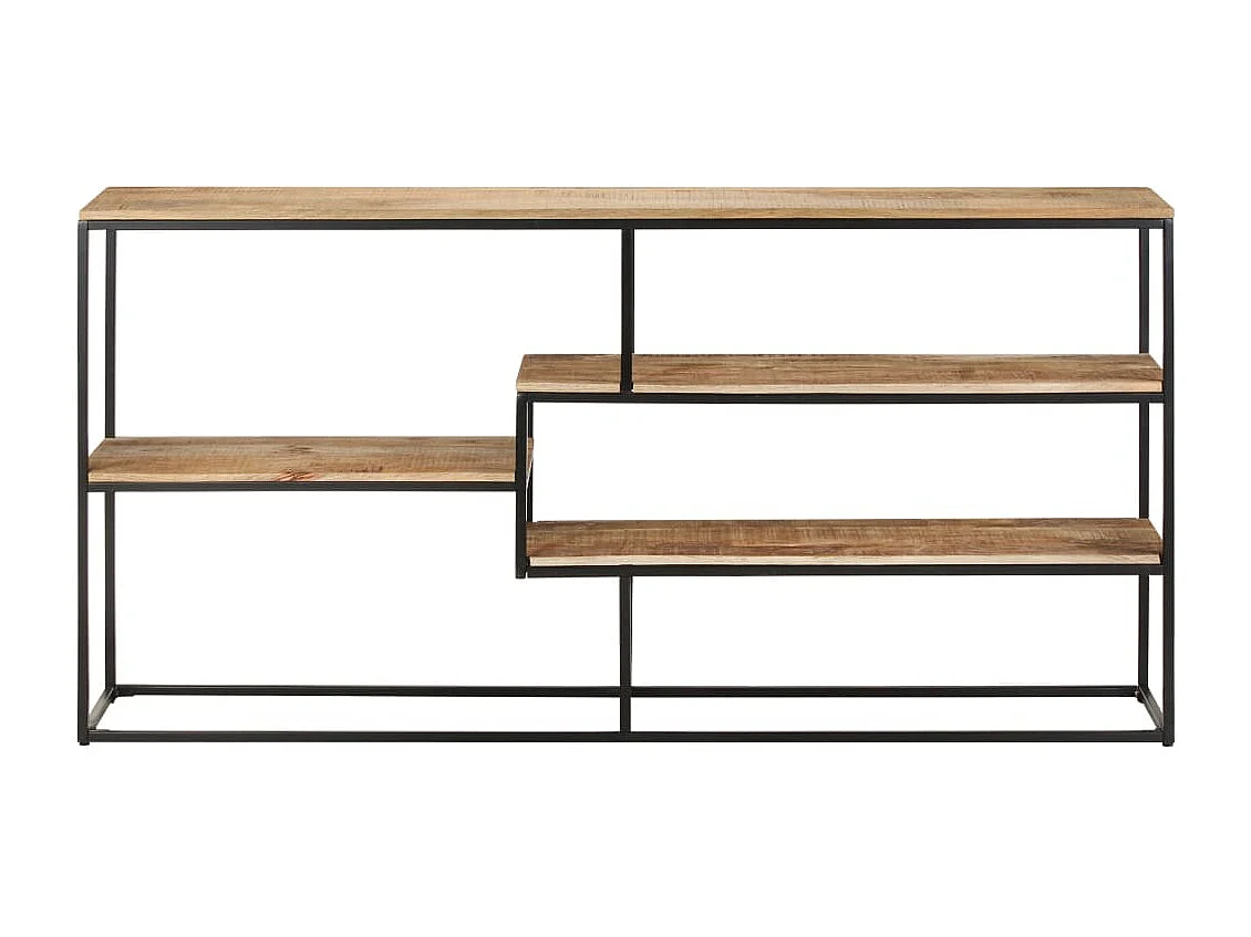 Sideboard 150x30x75 cm Raues Mangoholz