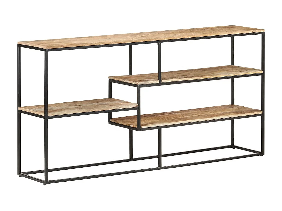 Sideboard 150x30x75 cm Raues Mangoholz