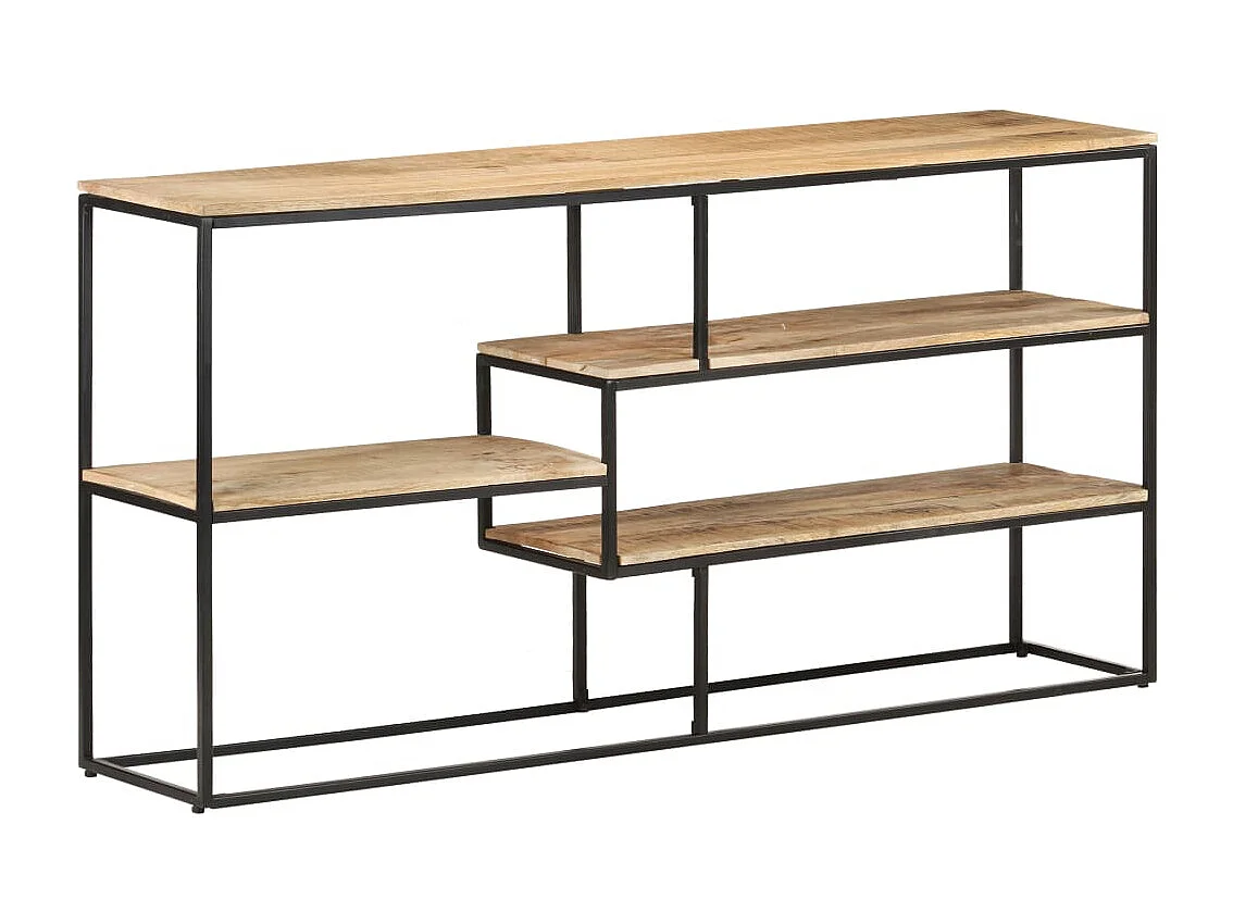 Sideboard 150x30x75 cm Raues Mangoholz