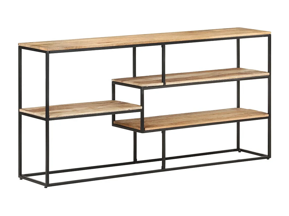 Sideboard 150x30x75 cm Raues Mangoholz