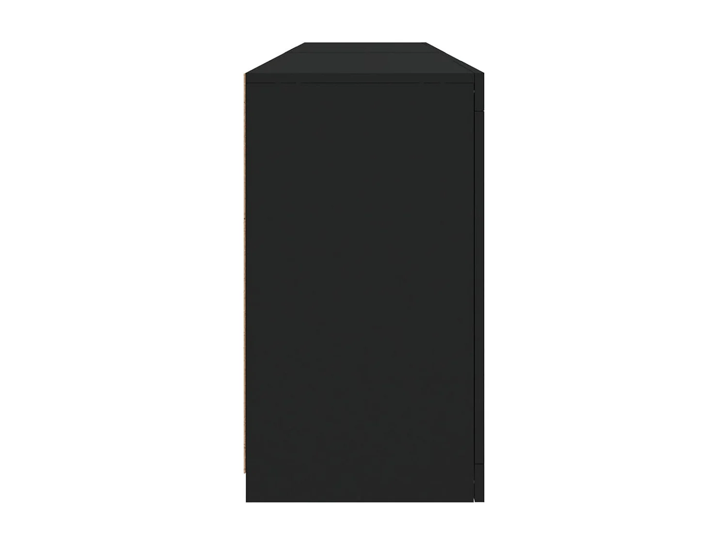 Buffet avec lumières LED noir 164x37x67 cm