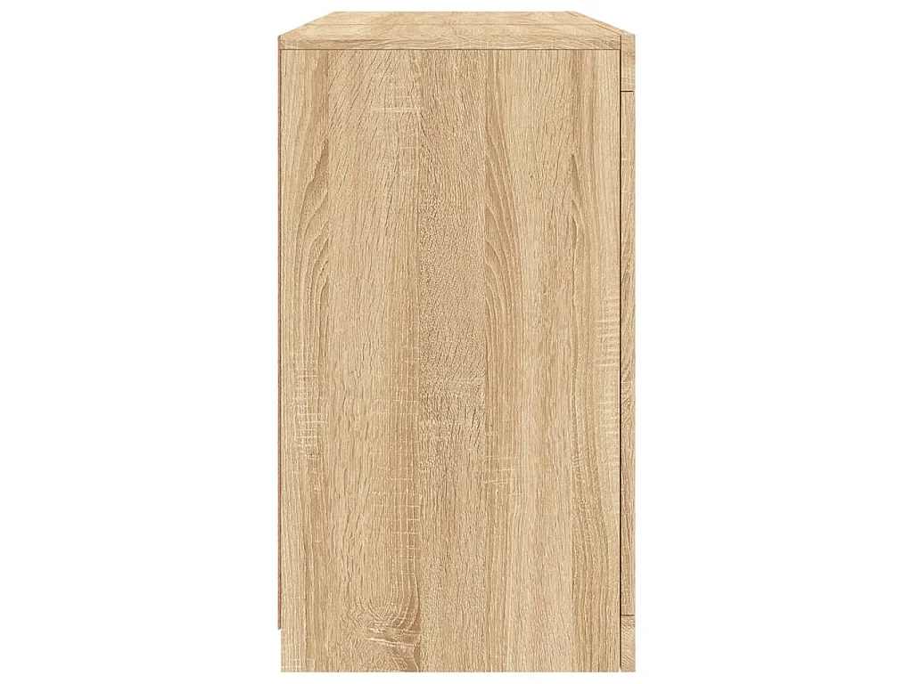 Buffet avec lumières LED chêne sonoma 123x37x67 cm