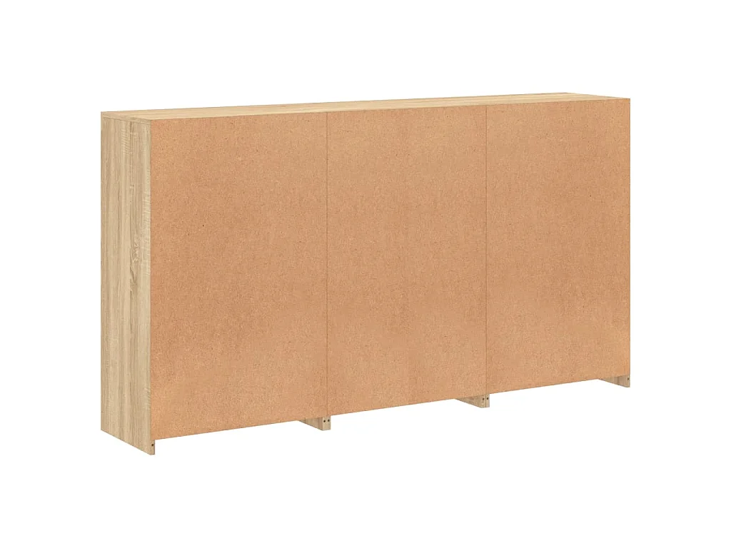 Buffet avec lumières LED chêne sonoma 181,5x37x100 cm