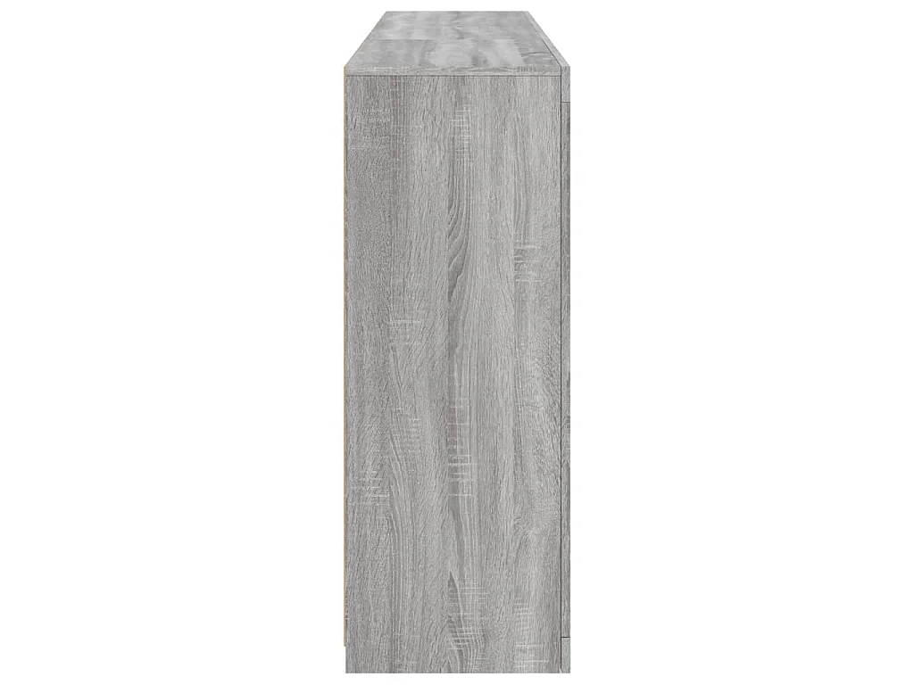 Buffet avec lumières LED sonoma gris 162x37x100 cm