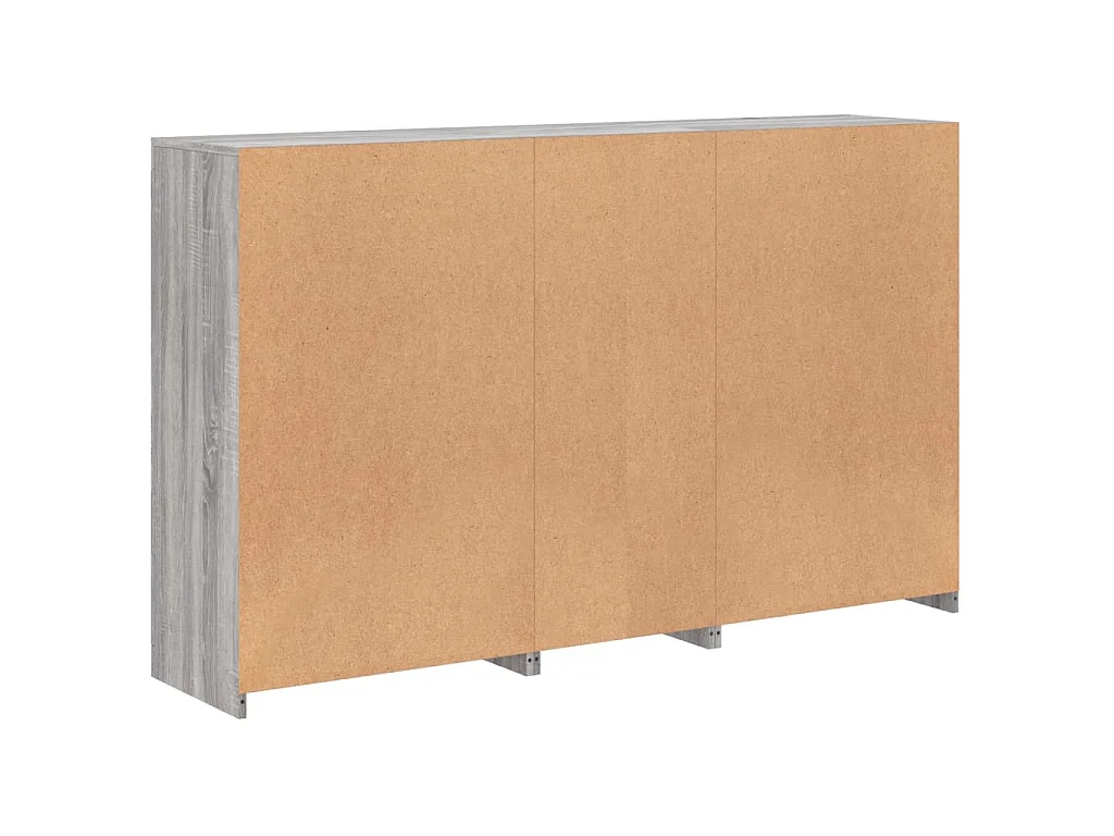 Buffet avec lumières LED sonoma gris 162x37x100 cm