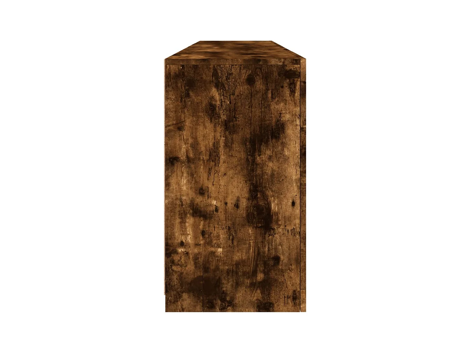 Buffet avec lumières LED chêne fumé 164x37x67 cm