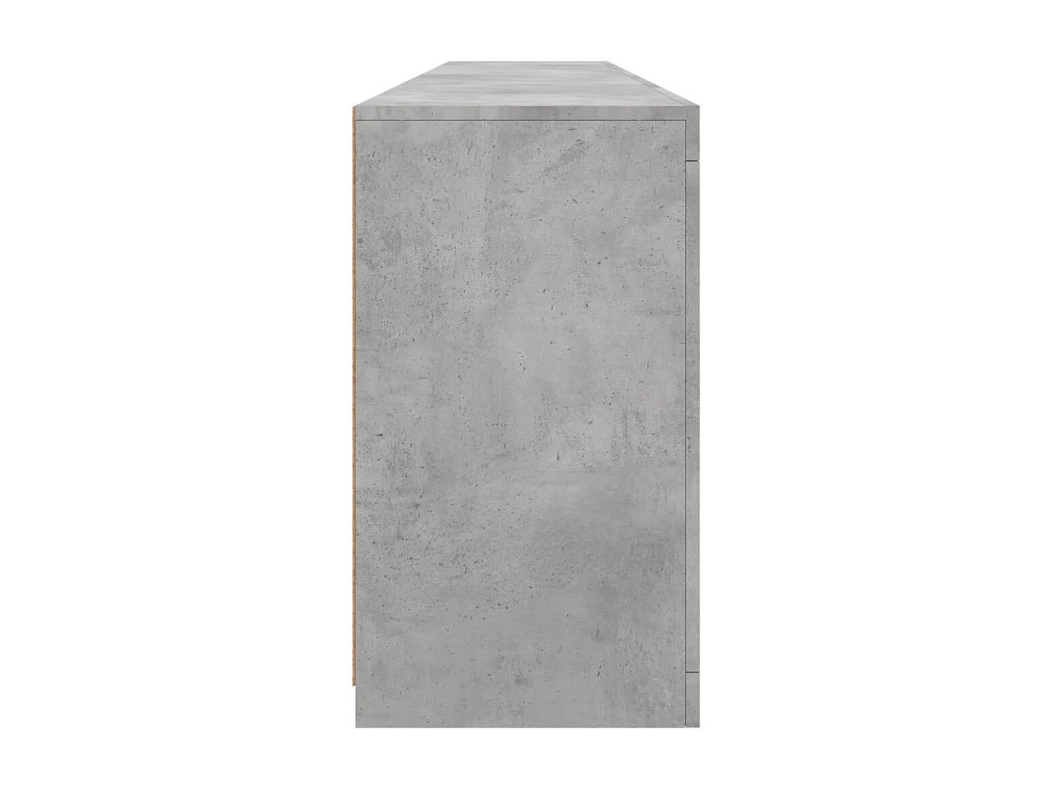 Buffet avec lumières LED gris béton 202x37x67 cm