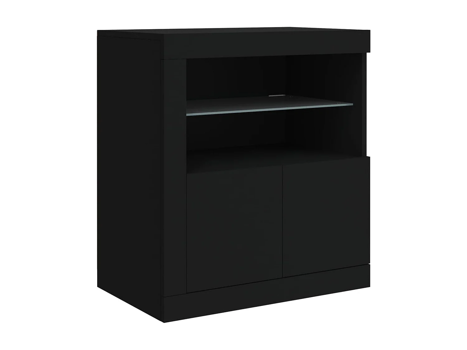 Dressoir met LED-verlichting 283x37x67 cm zwart