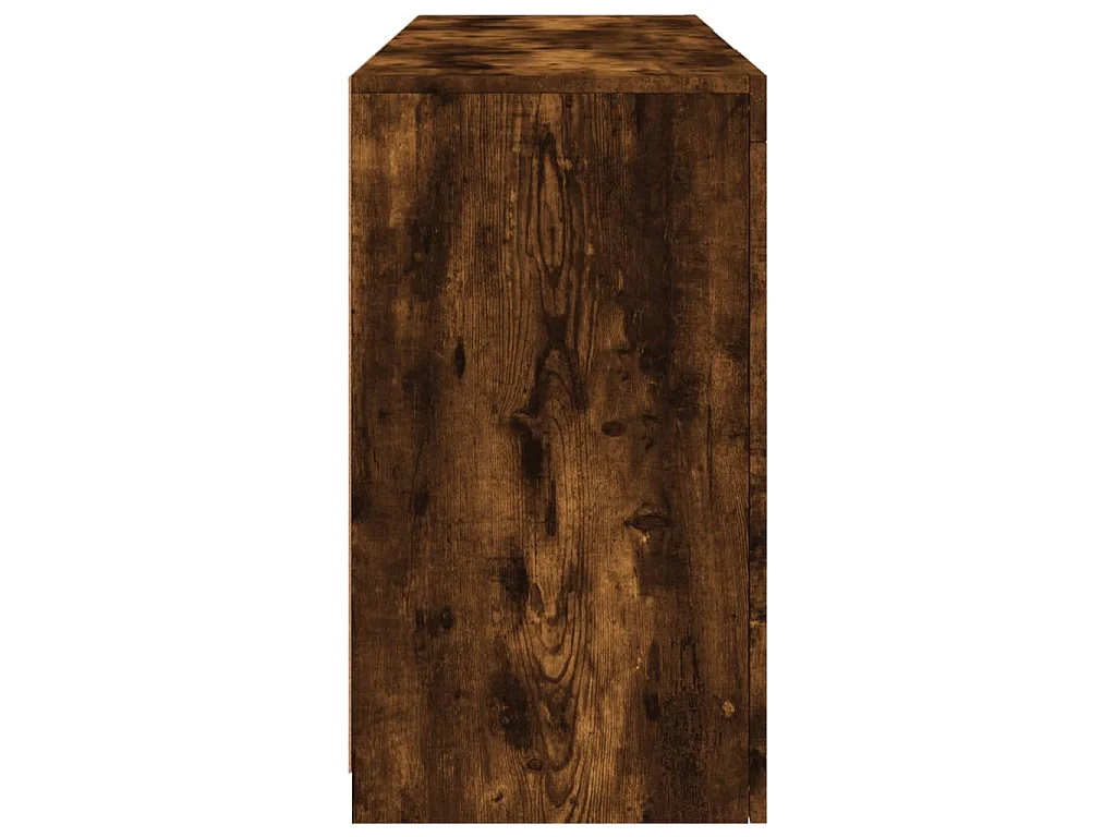 Sideboard mit LED-Leuchten Räuchereiche 123x37x67 cm