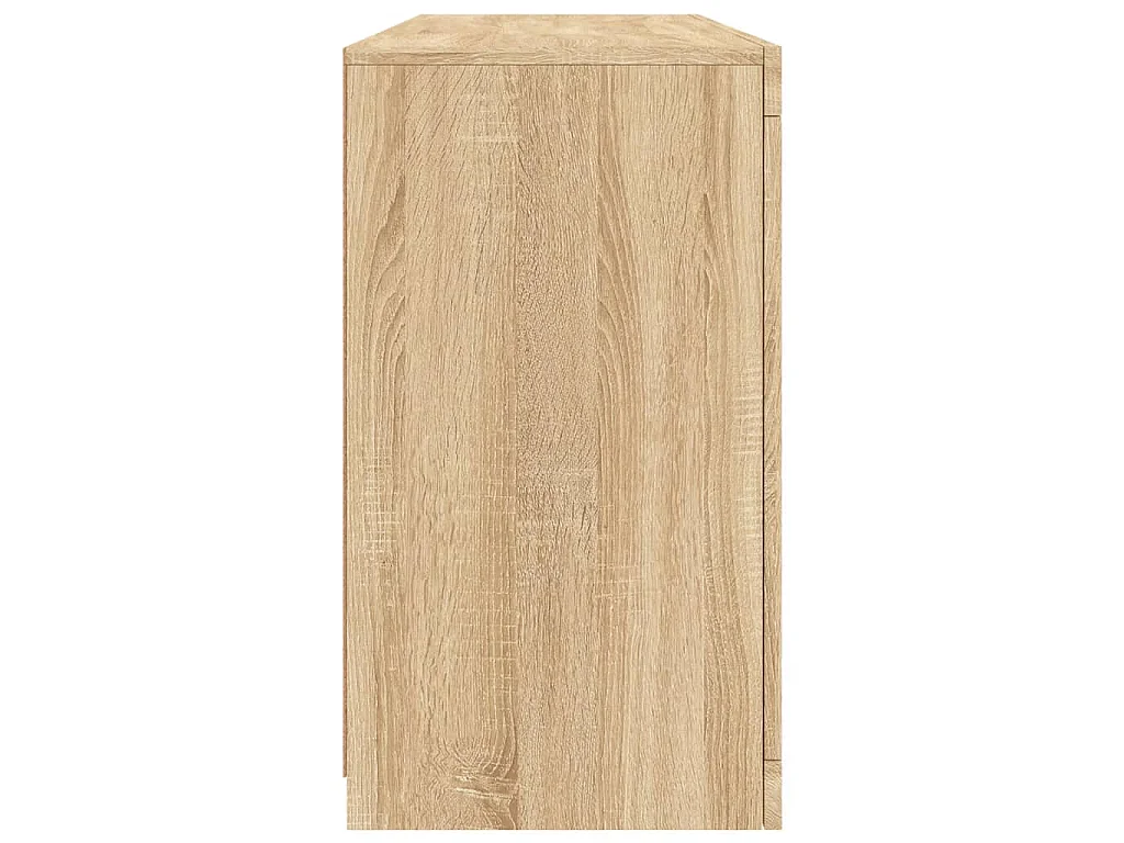 Sideboard mit LED-Leuchten Sonoma-Eiche 142,5x37x67 cm