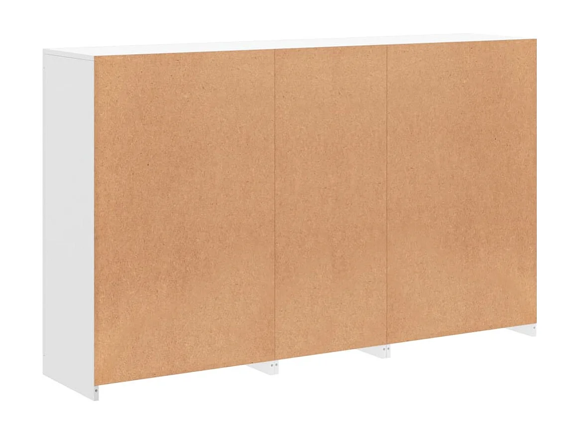 Dressoir met LED-verlichting 162x37x100 cm wit