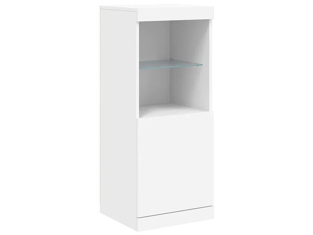 Aparador com luzes LED 162x37x100 cm branco