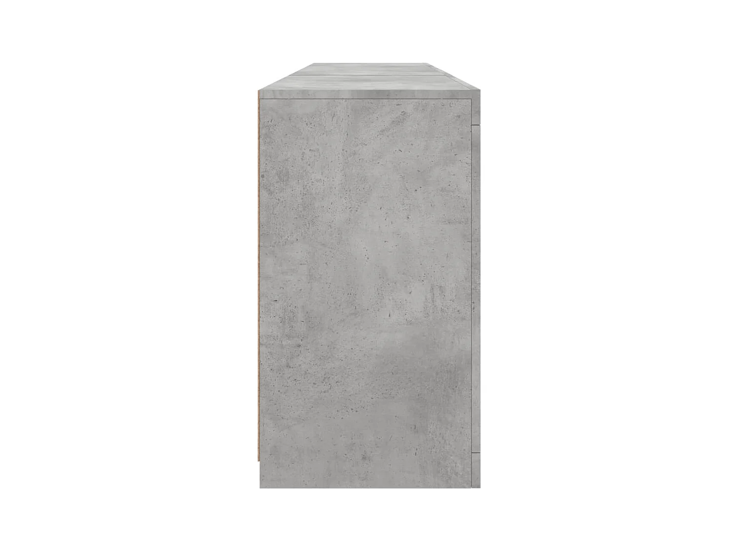 Buffet avec lumières LED gris béton 162x37x67 cm