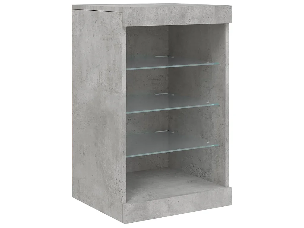 Dressoir met LED-verlichting 162x37x67 cm betongrijs