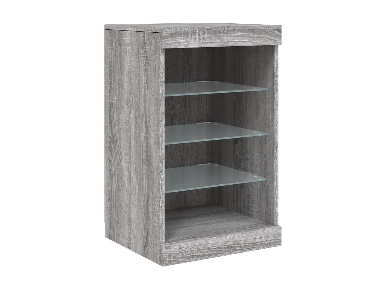 Dressoir met LED-verlichting 123x37x67 cm grijs sonoma eiken