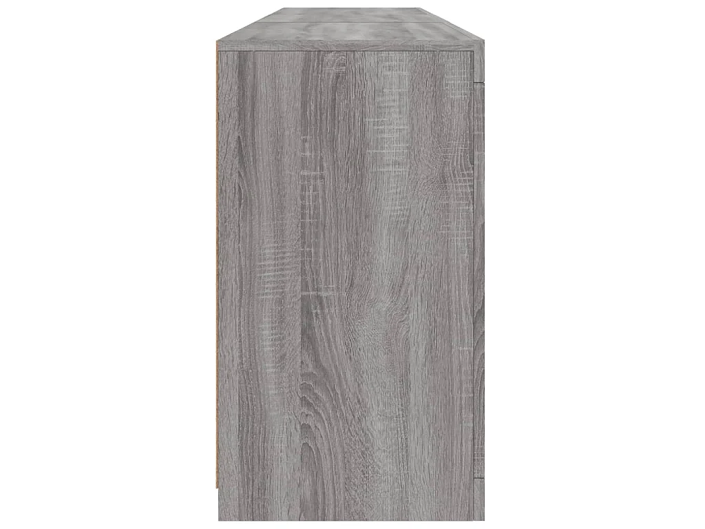 Dressoir met LED-verlichting 162x37x67 cm grijs sonoma