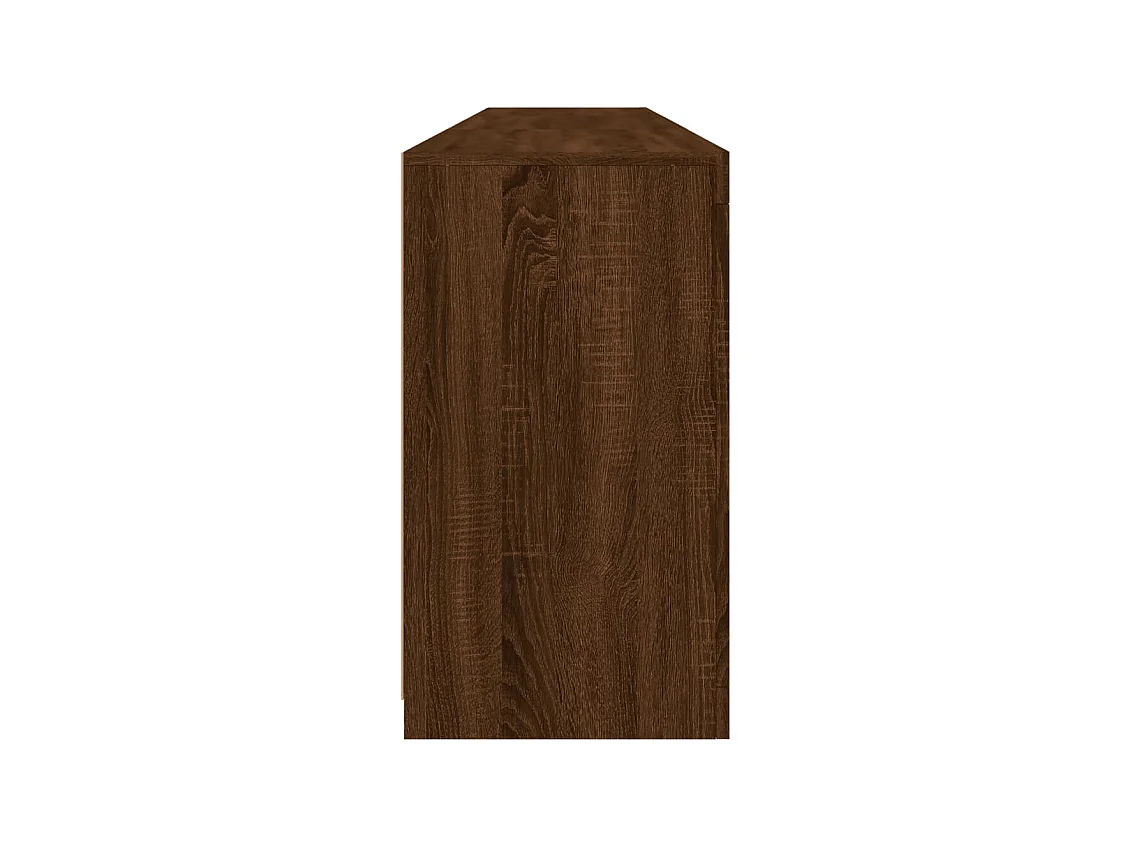 Buffet avec lumières LED chêne marron 181,5x37x67 cm