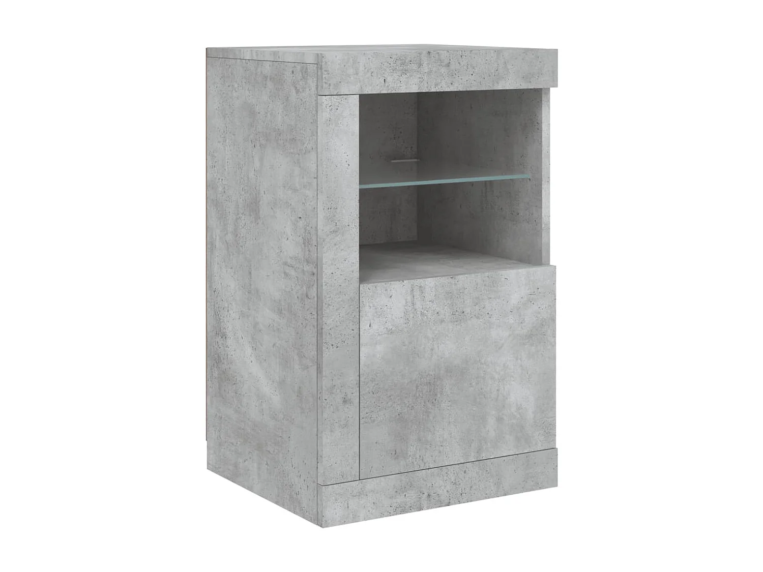 Dressoir met LED-verlichting 142,5x37x67 cm betongrijs