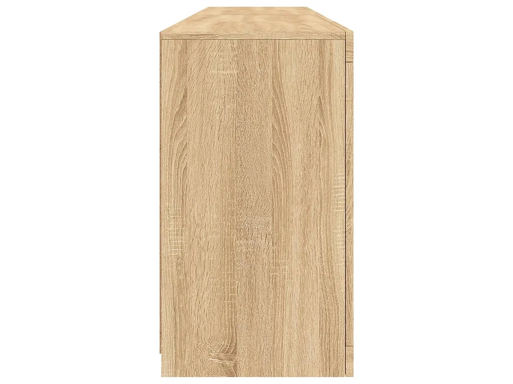 Buffet avec lumières LED chêne sonoma 164x37x67 cm