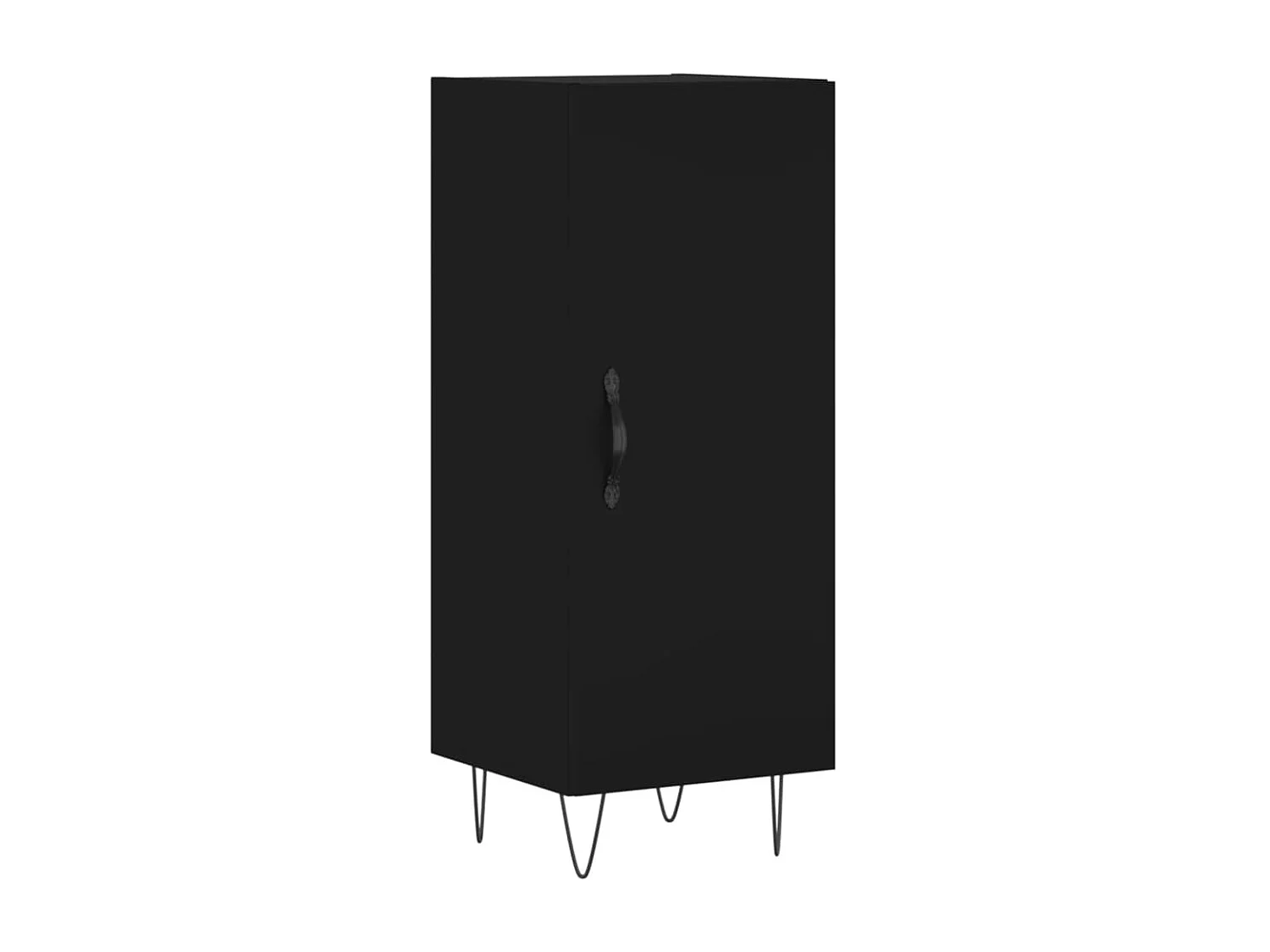 Buffet haut Noir 34,5x34x180 cm Bois d'ingénierie