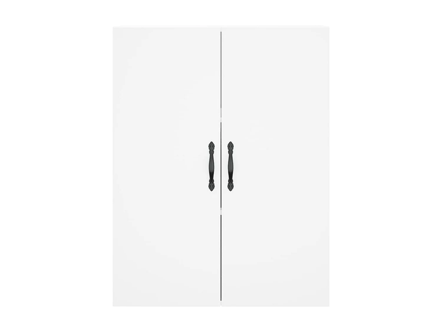 Hoge kast 69,5x34x180 cm bewerkt hout wit