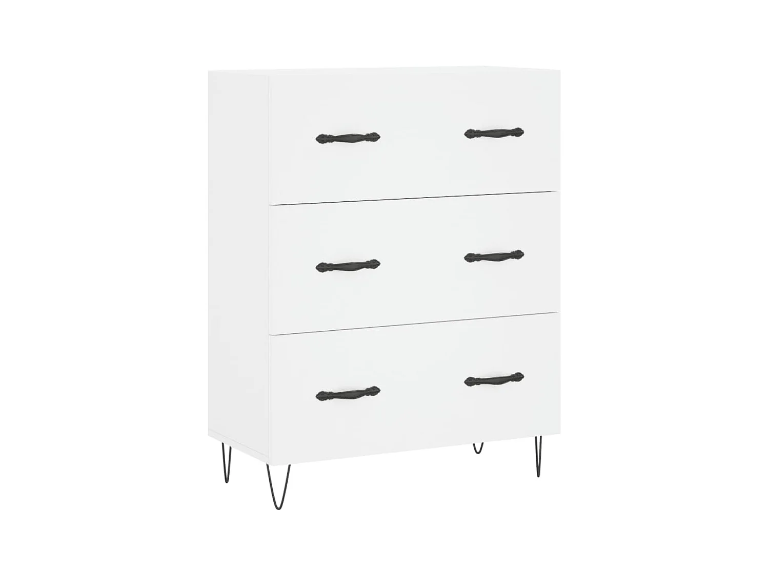 Highboard Weiß 69,5x34x180 cm Holzwerkstoff