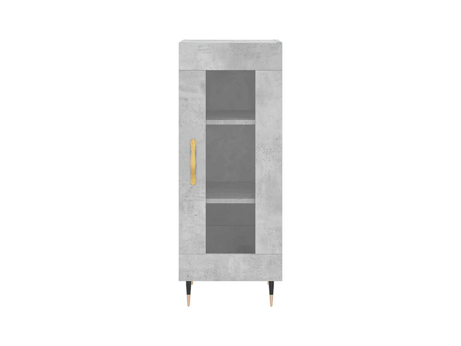 Hoge kast 34,5x34x180 cm bewerkt hout betongrijs