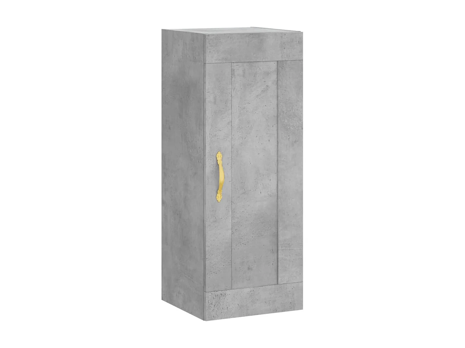 Buffet haut Gris béton 34,5x34x180 cm Bois d'ingénierie