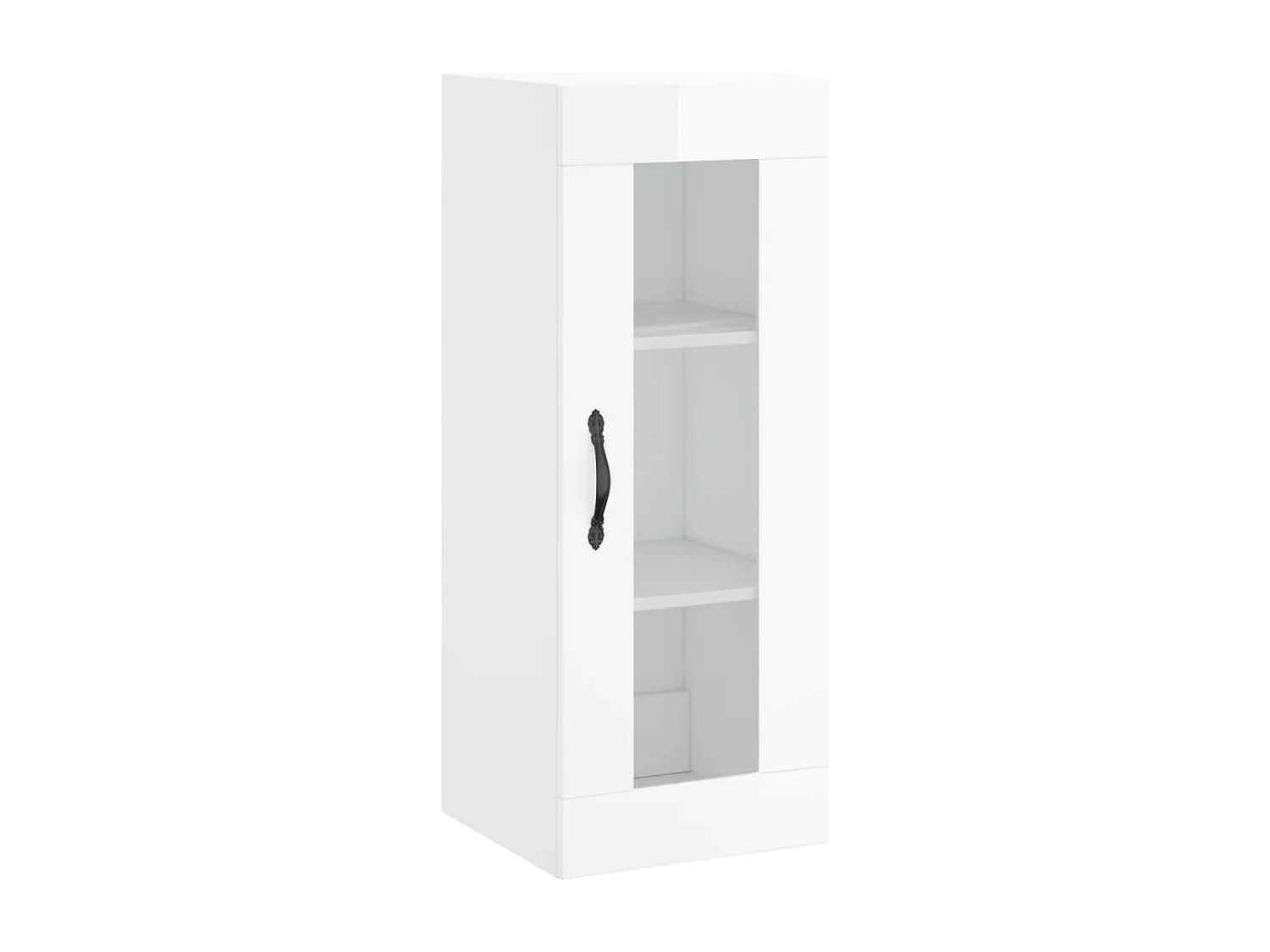 Credenza 34,5x34x180 cm in Legno Multistrato Bianco Lucido