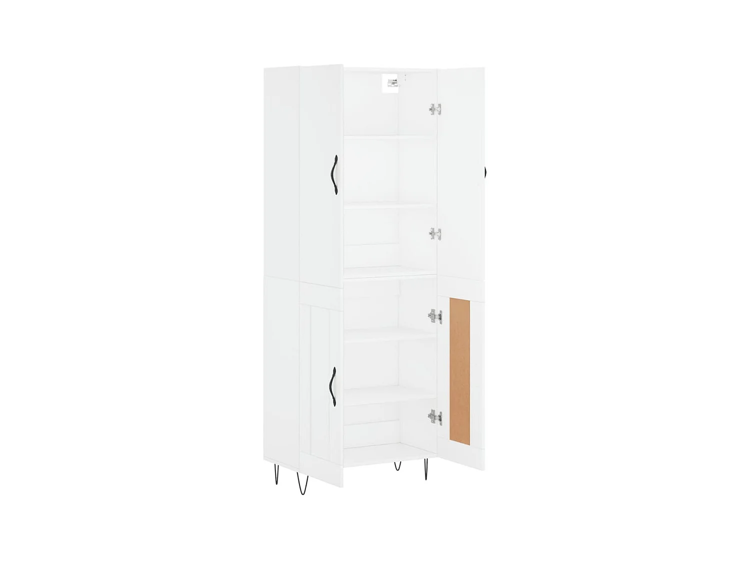 Buffet haut Blanc 69,5x34x180 cm Bois d'ingénierie