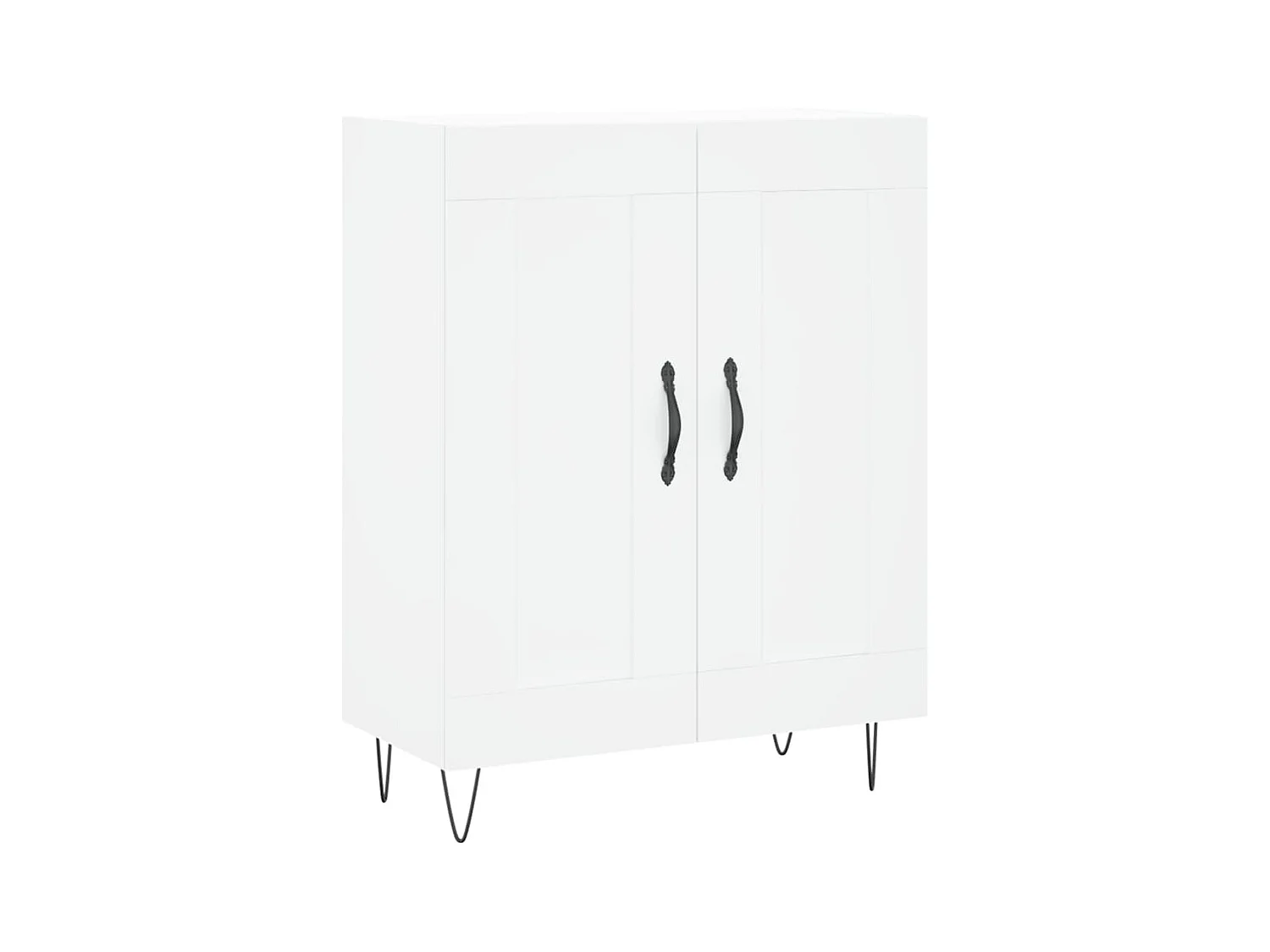 Buffet haut Blanc 69,5x34x180 cm Bois d'ingénierie