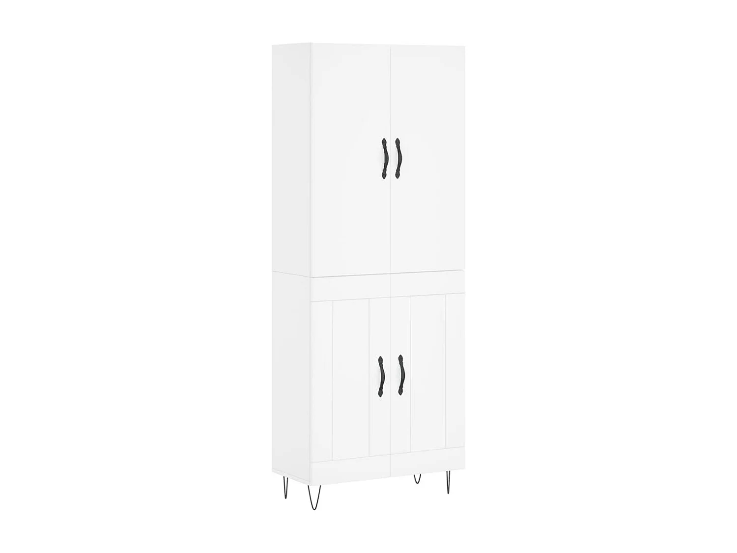 Buffet haut Blanc 69,5x34x180 cm Bois d'ingénierie