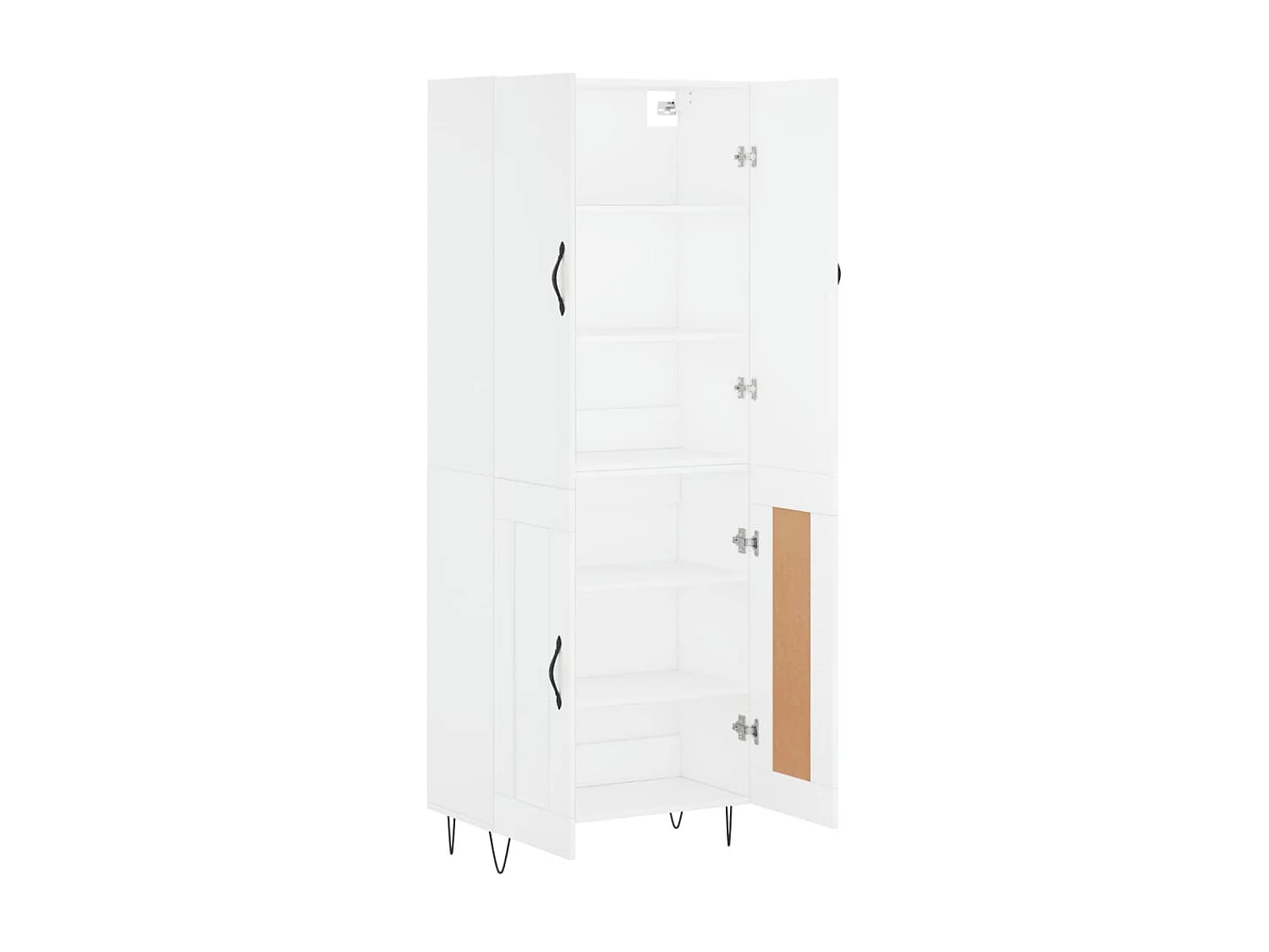 Buffet haut Blanc 69,5x34x180 cm Bois d'ingénierie