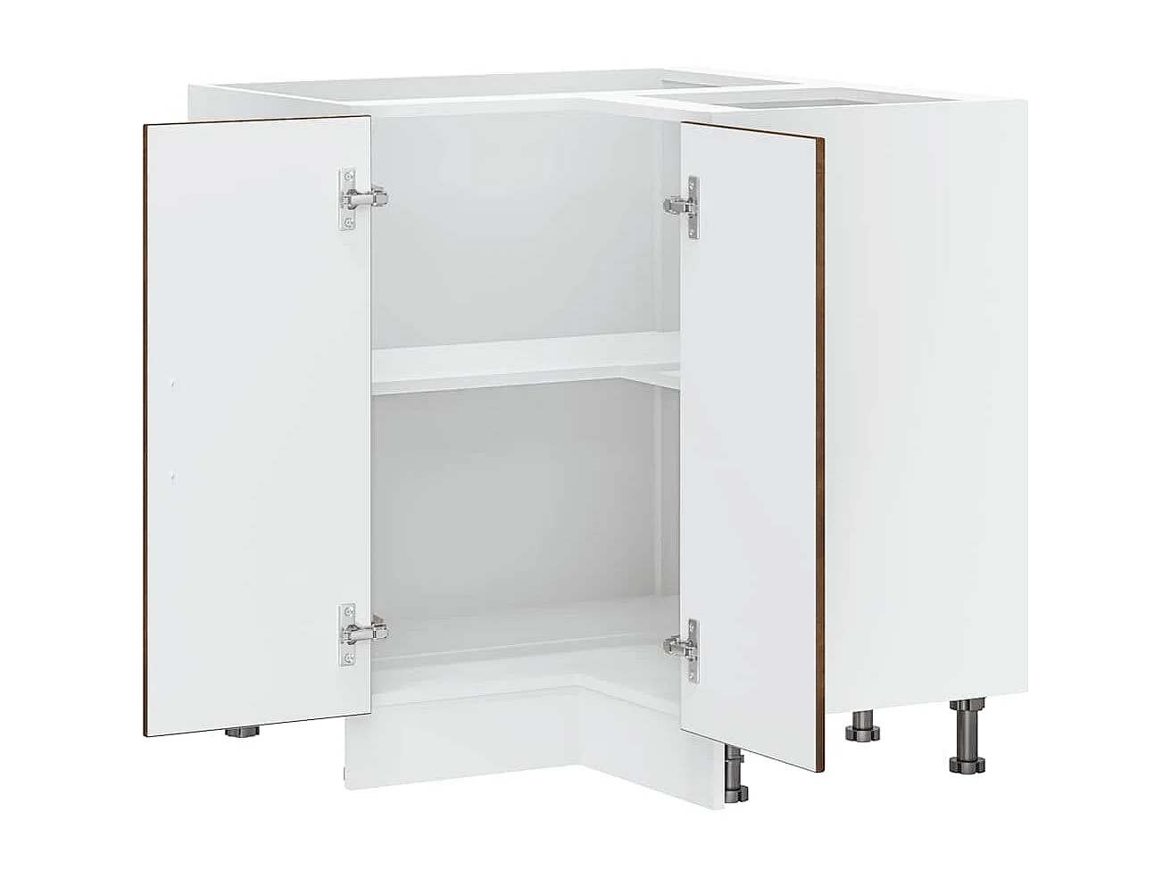 Armoire d'angle de cuisine Lucca chêne fumé bois d'ingénierie