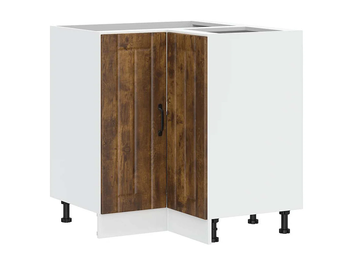 Mobile Base ad Angolo Cucina Lucca Rovere Fumo in Truciolato