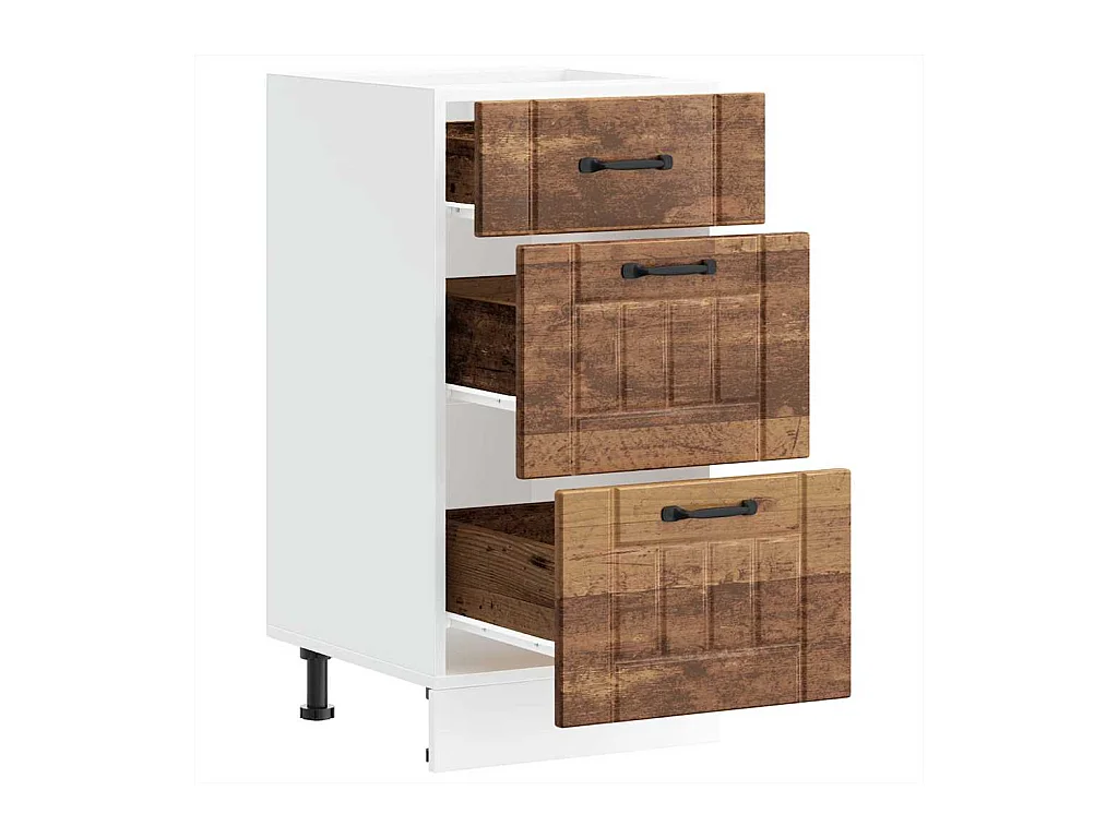 Onderkast Lucca bewerkt hout oud houtkleurig