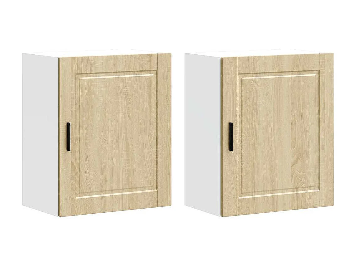 Armoires murales de cuisine 2 pcs Porto chêne sonoma