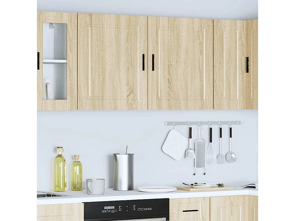 Armoires murales de cuisine 2 pcs Porto chêne sonoma