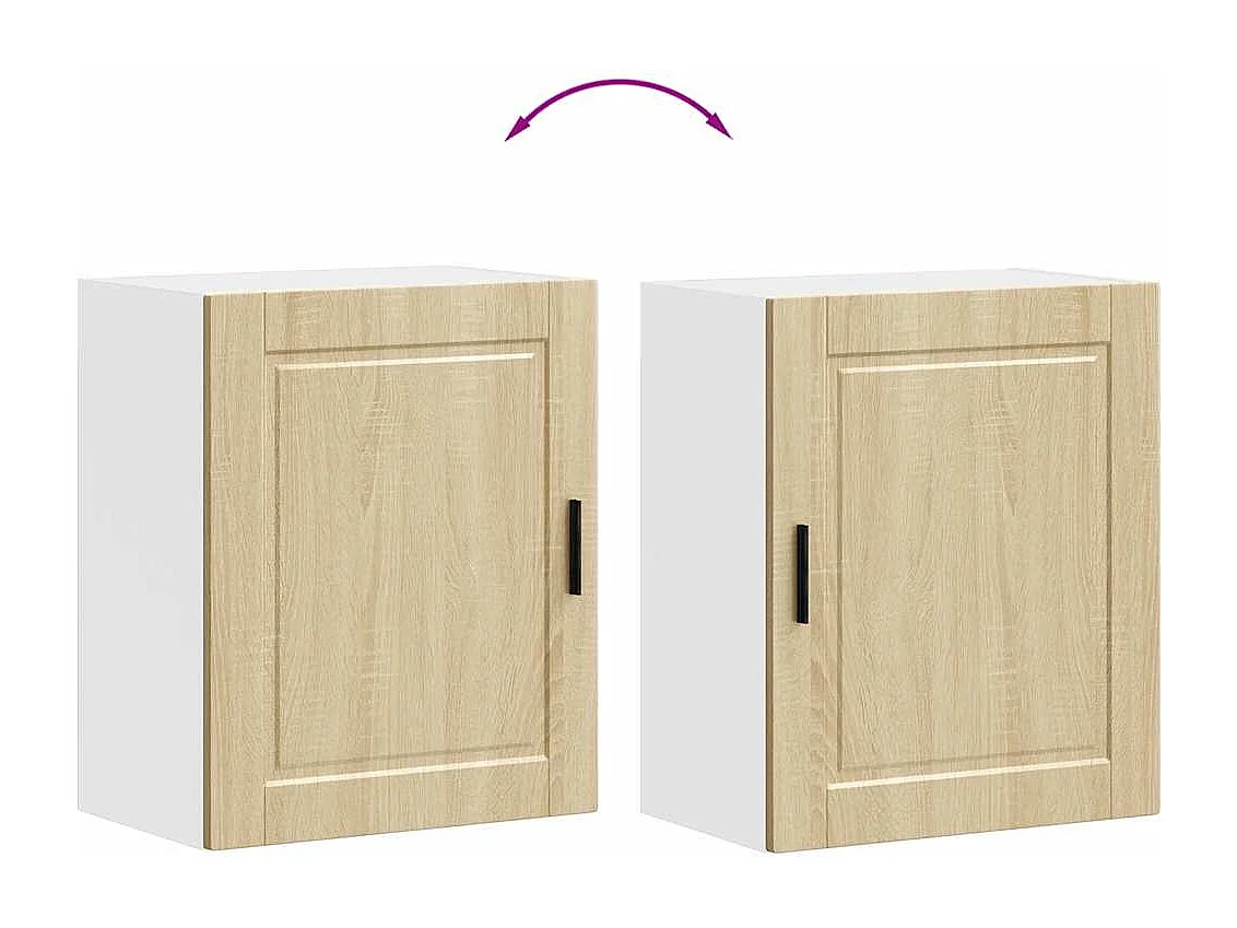 Armoires murales de cuisine 2 pcs Porto chêne sonoma