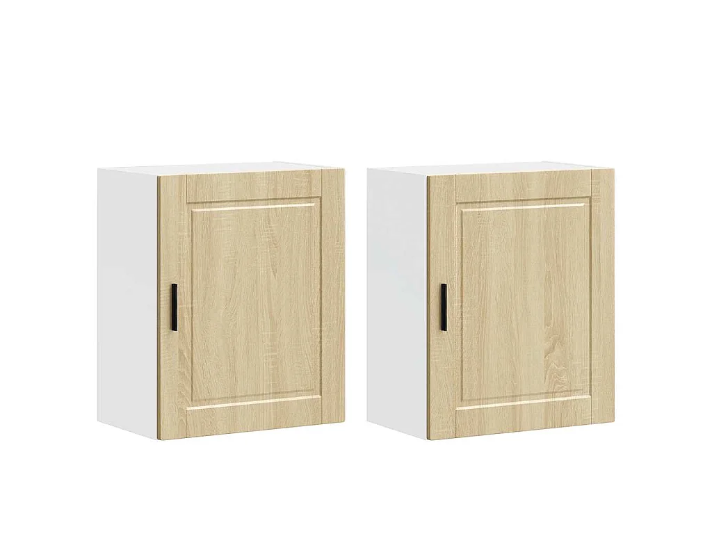 Armoires murales de cuisine 2 pcs Porto chêne sonoma